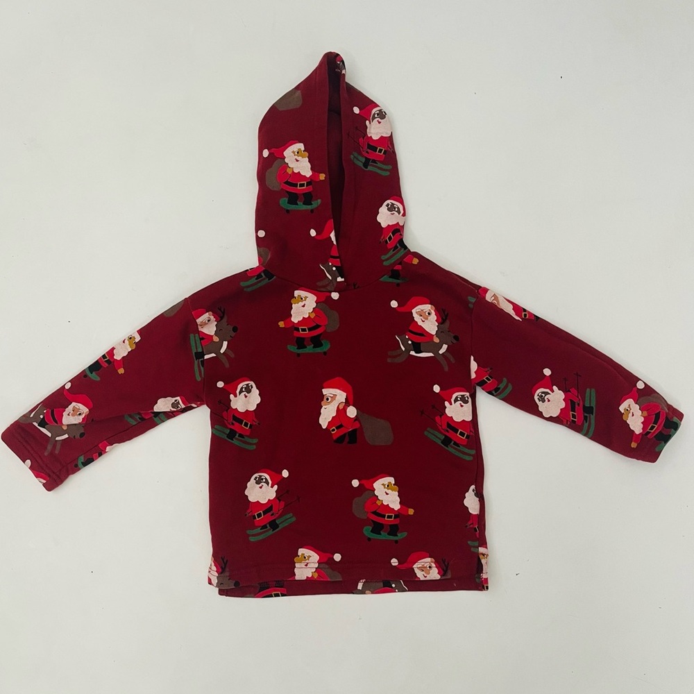 H&M Skiing Santa Sweatshirt Toddler 3T/4T